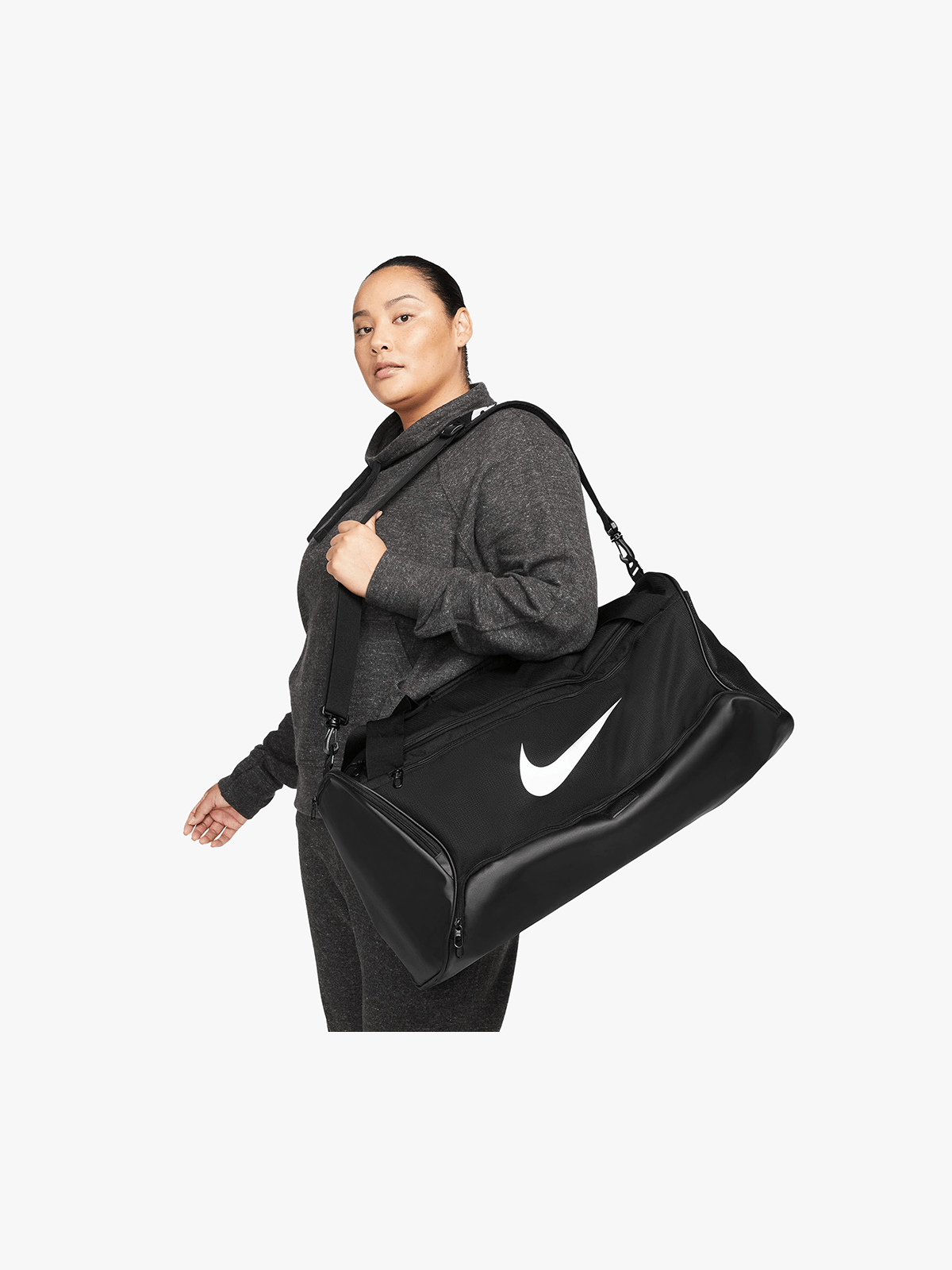 Nike Brasilia Medium Black Duffel Bag Bash