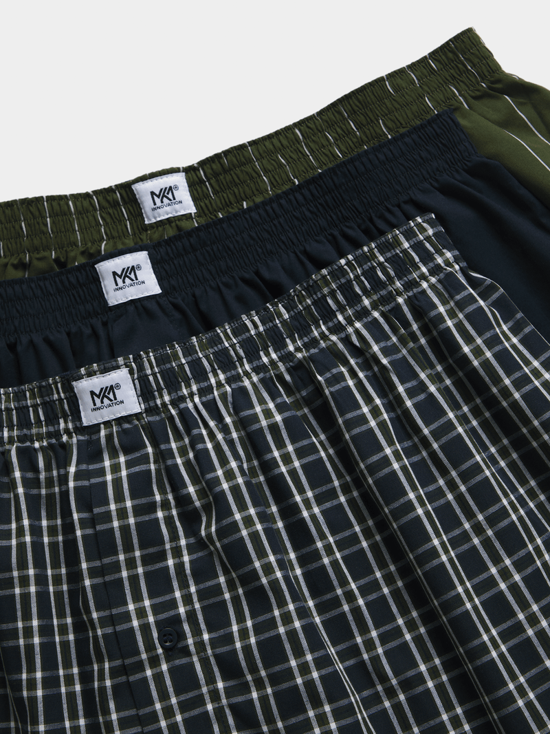 Bash Markhams Boxer Shorts Markham Men's Cotton Blend 3-Pack Woven