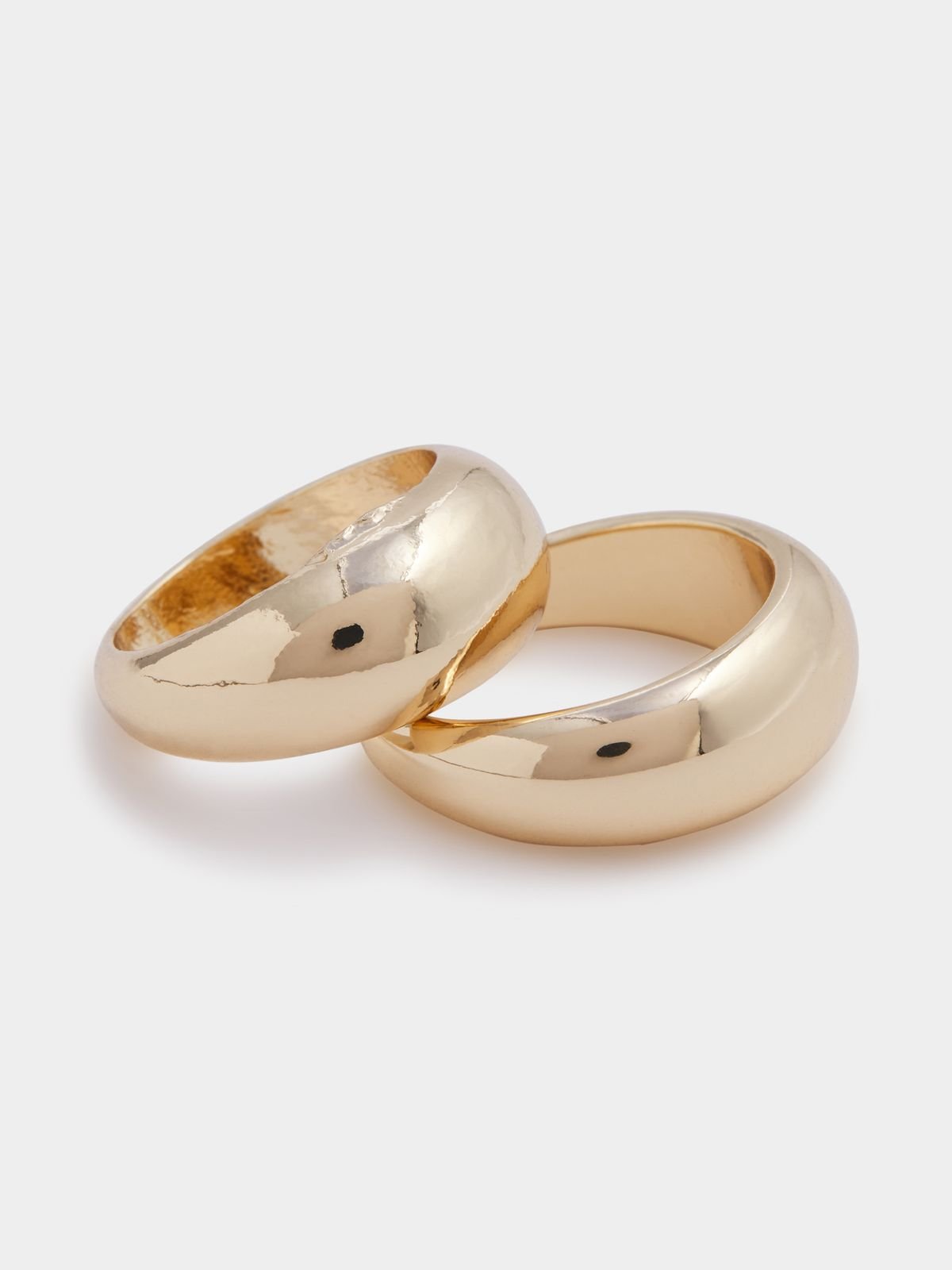 Gold Plated 2 Pack Curve Chunky Rings | Bash