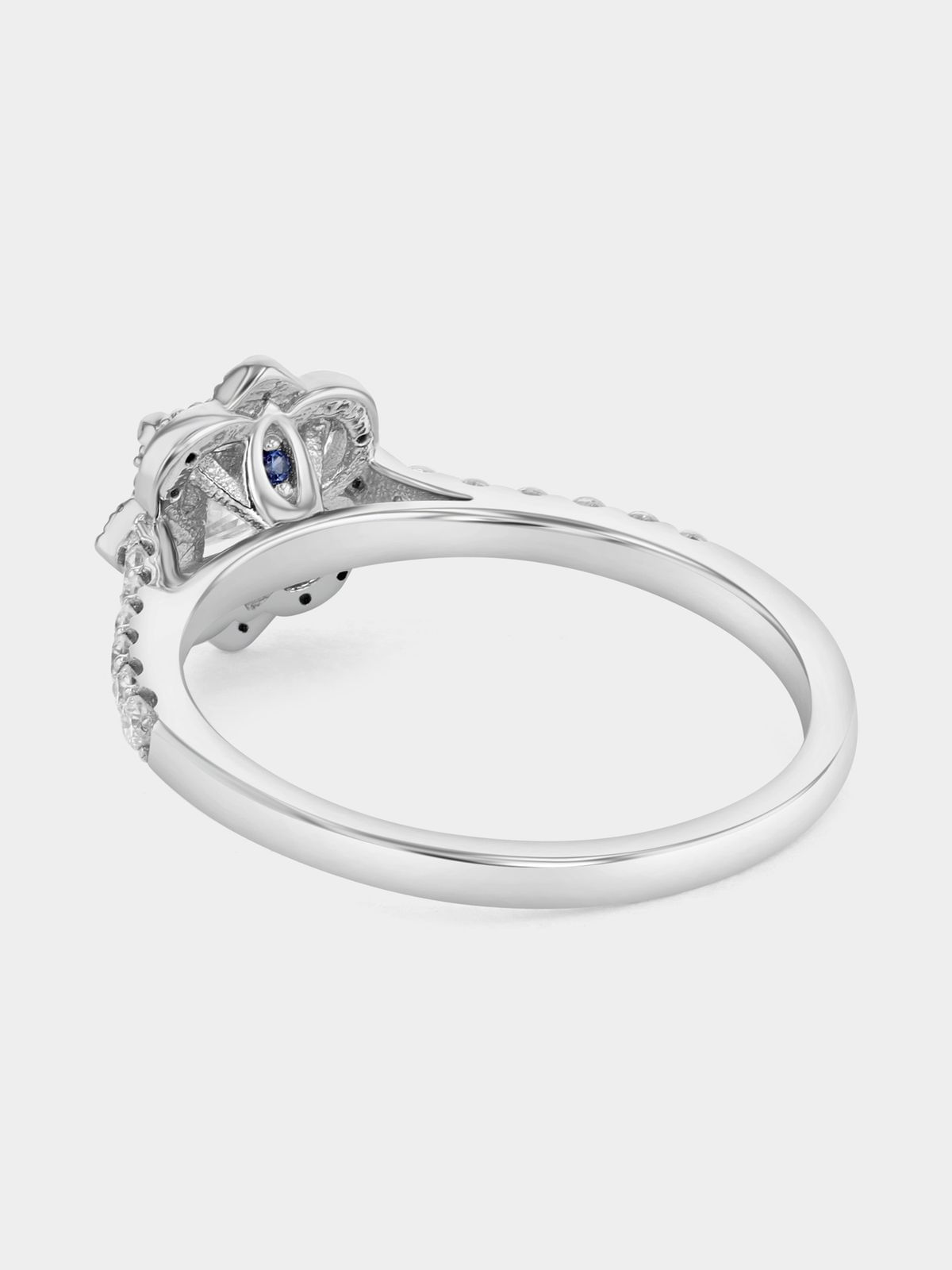 Adored 1 Carat Moissanite 925 Sterling Silver Halo Ring