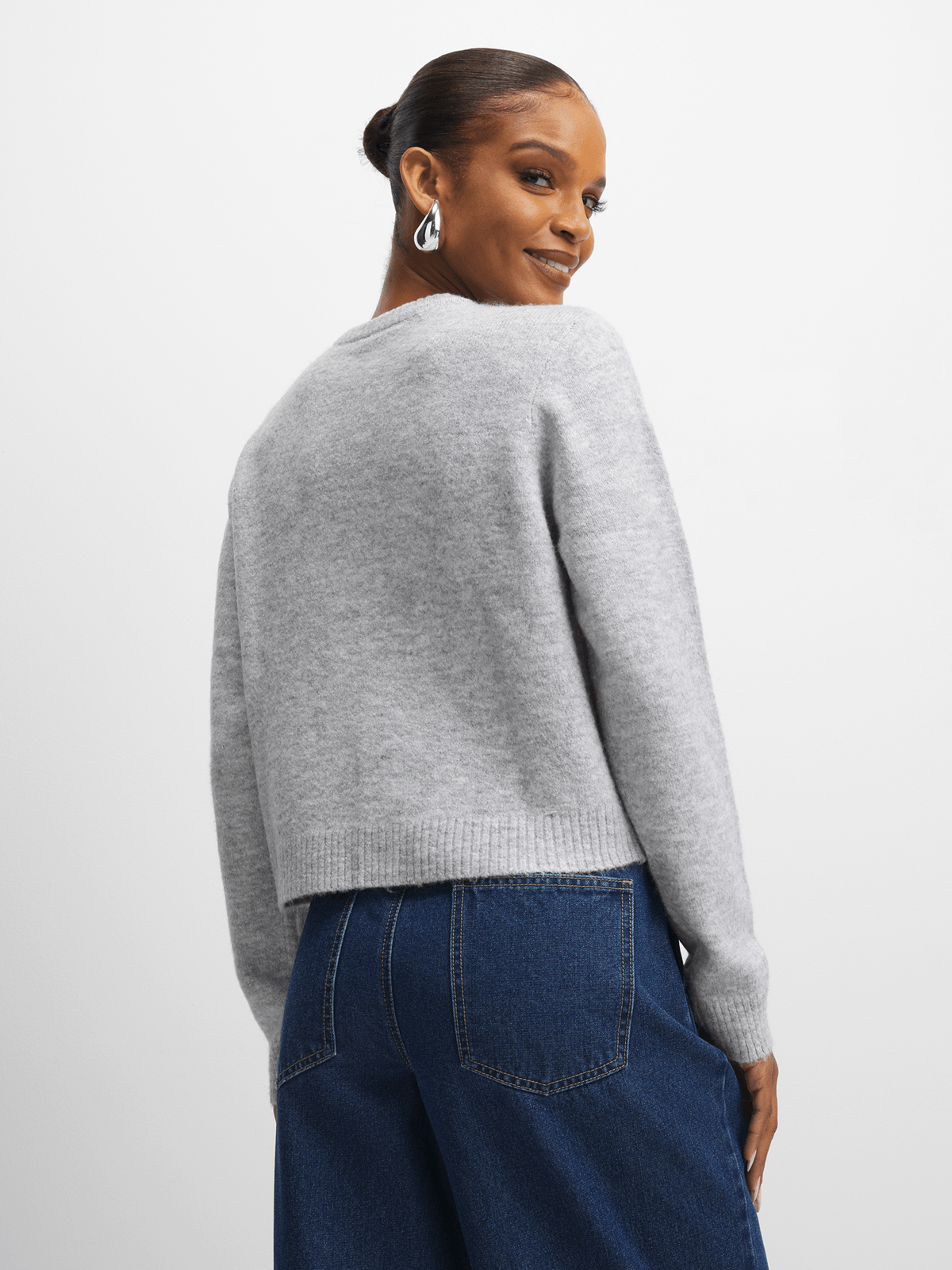 Exact Women's Grey Melange Cardigan | Bash