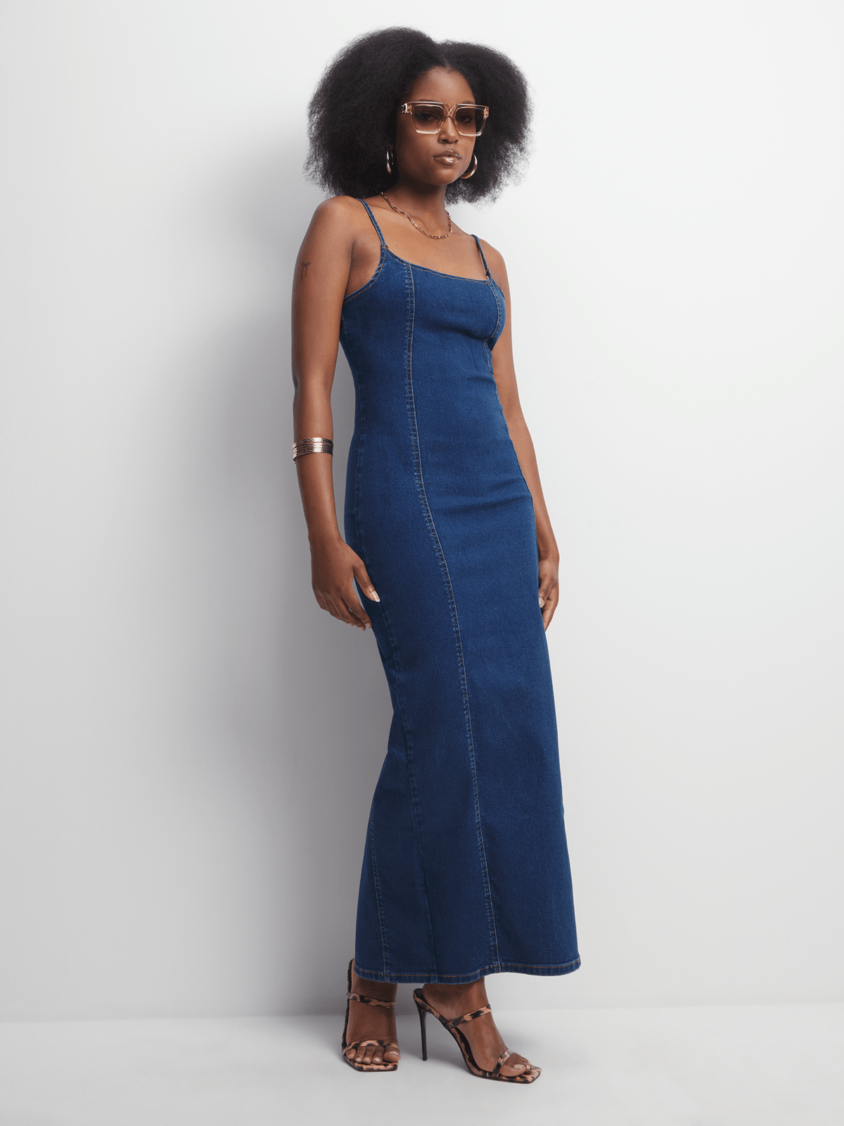 The FIX Women's Dark Wash Strappy Denim Dress | Bash