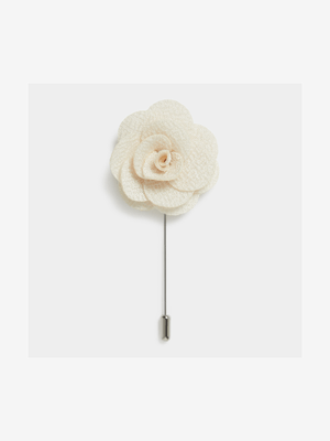 Markham Men's Champagne Begonia Lapel Pin