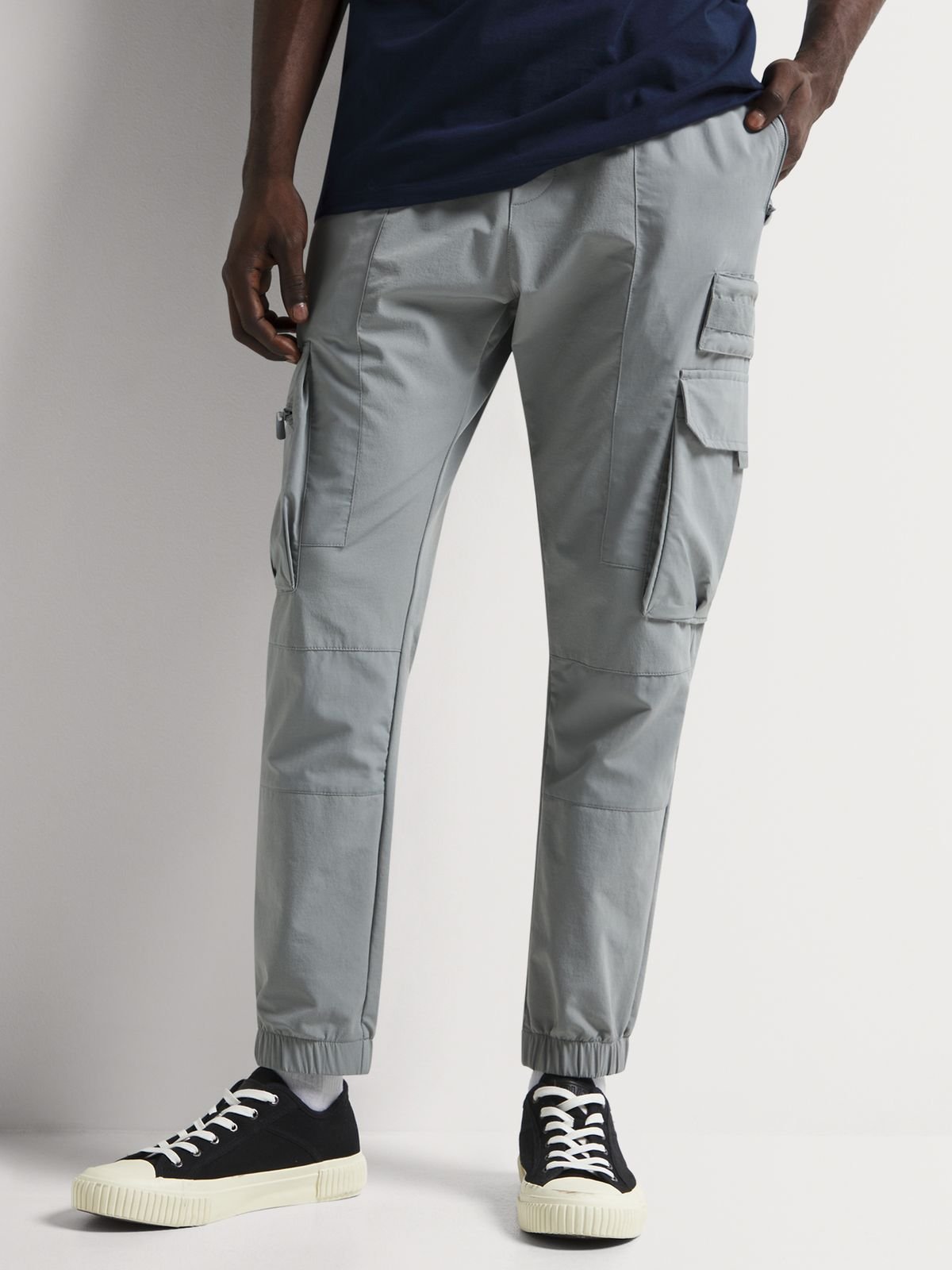 Men's Markham Multi Fabric Grey Utility Pants | Bash