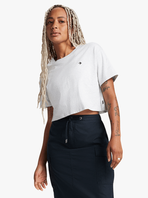 Converse Women's Grey Sporty Boxy T-Shirt