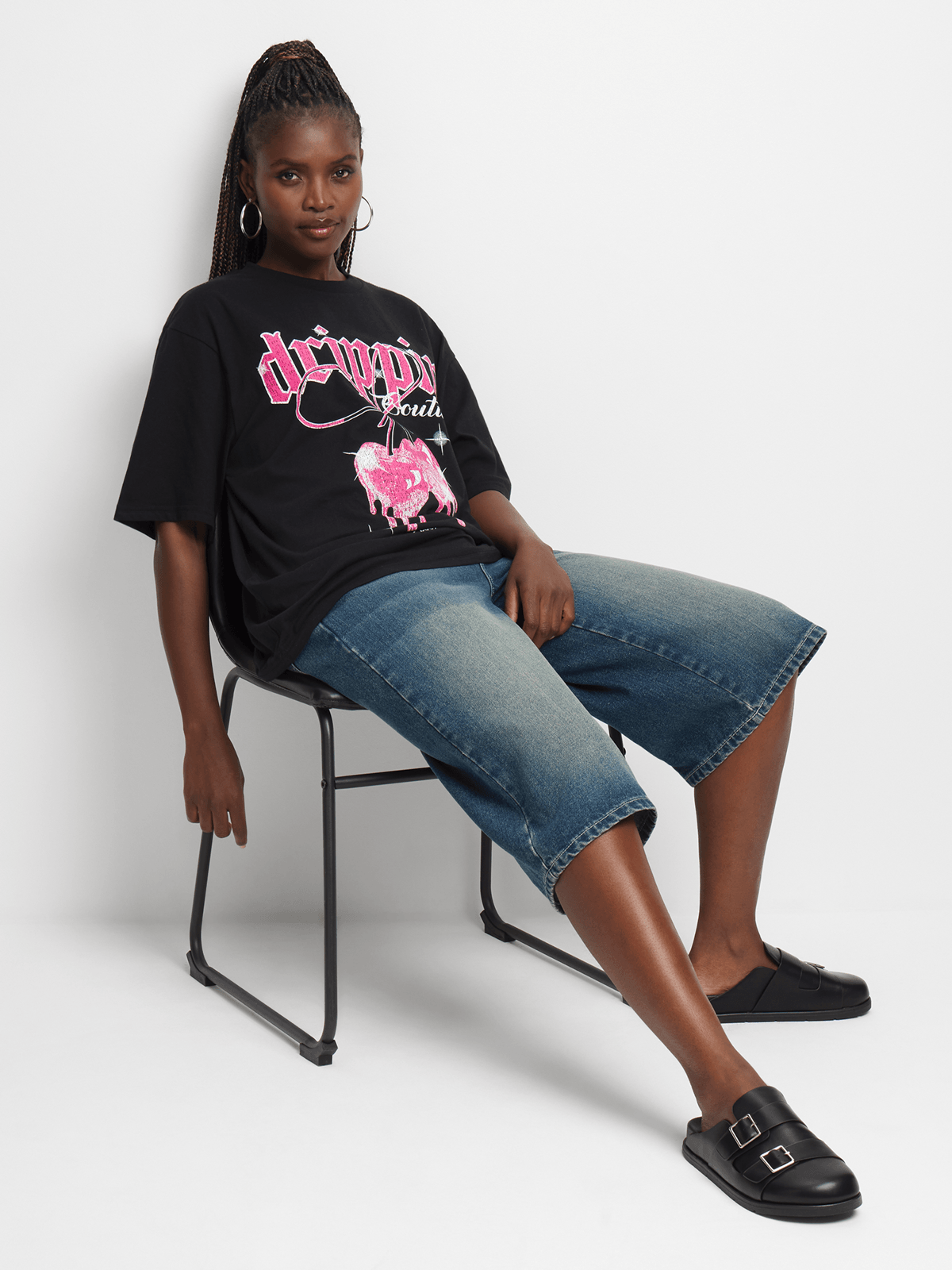 The FIX Women's Black Dripmade Graphic Top | Bash