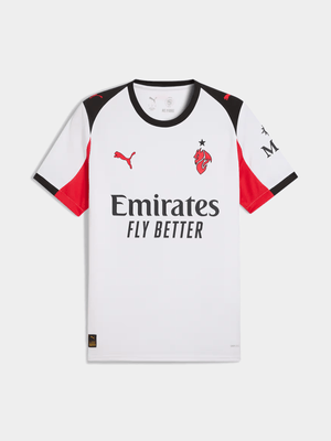 Puma Mens AC Milan Away 25/26 White Stadium Jersey