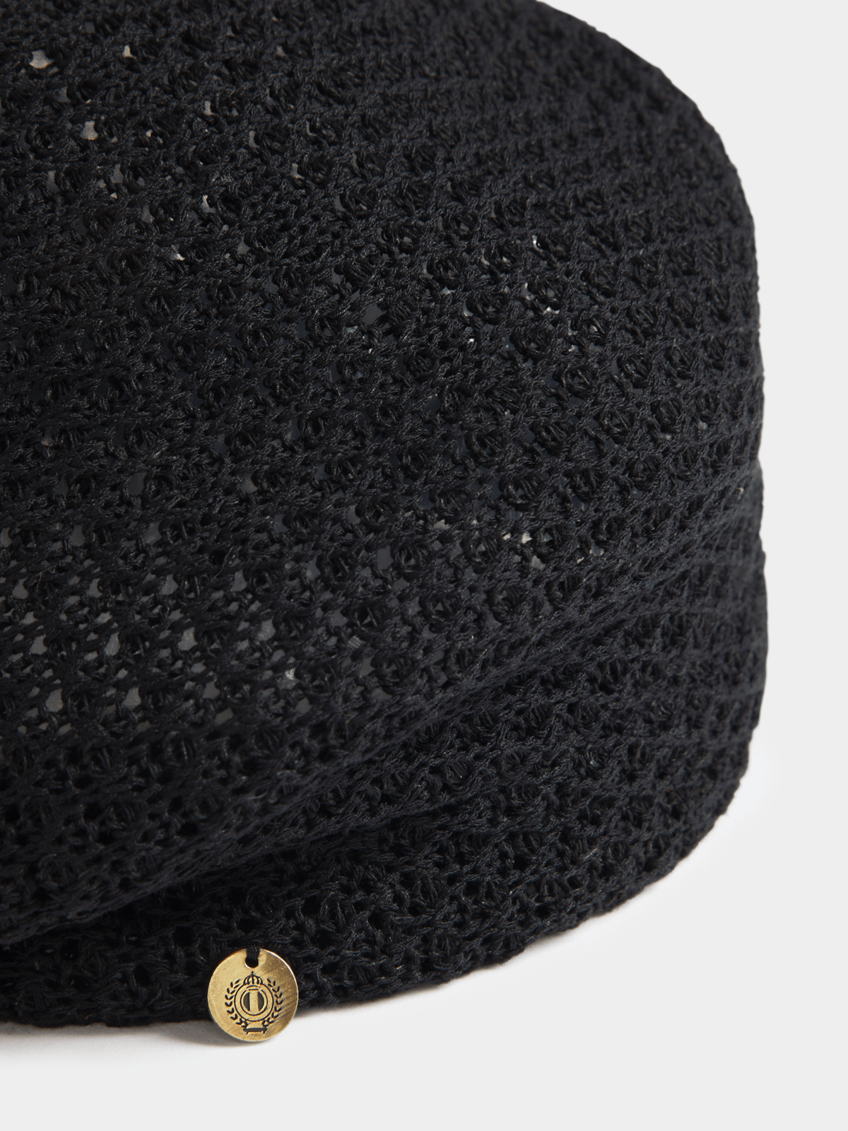 Fabiani Men's Black Linen Crochet Beret | Bash