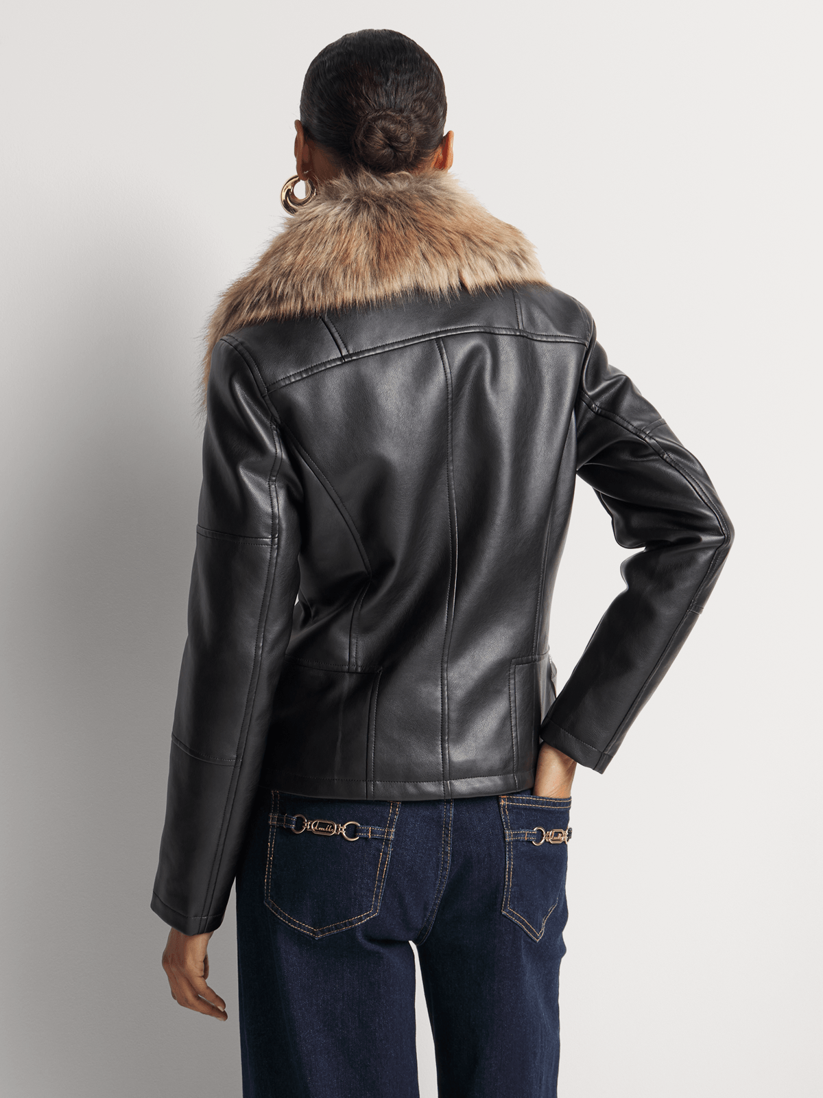 Leather Jacket Foschini Leather Pants Luella Faux Fur Collar