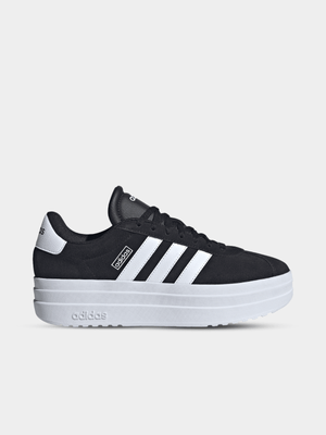 adidas Womens VL Court Bold Black/White Platform Sneakers