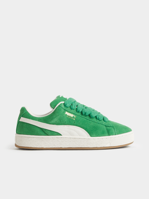 Puma Men's Suede XL Green/White Sneaker