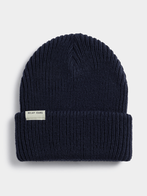 Men's Relay Jeans Basic Ribbed Navy Beanie