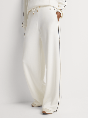 Luella Contrast Piping Wide Leg Sweat Pants