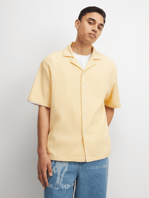 The FIX Men's Yellow Fine Stripe Shirt