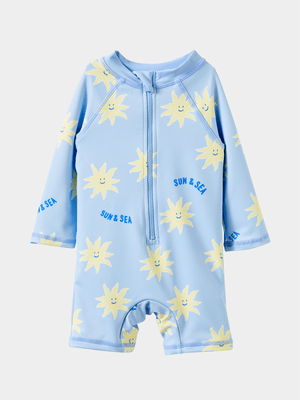 Cotton On Baby Blue Cameron Long Sleeve Swimsuit