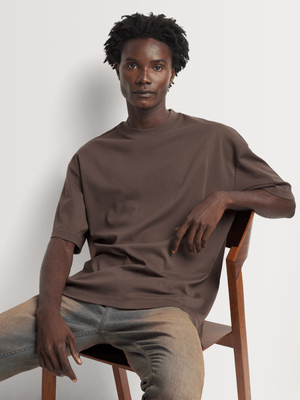 Relay Jeans Men's Oversized Brown T-Shirt