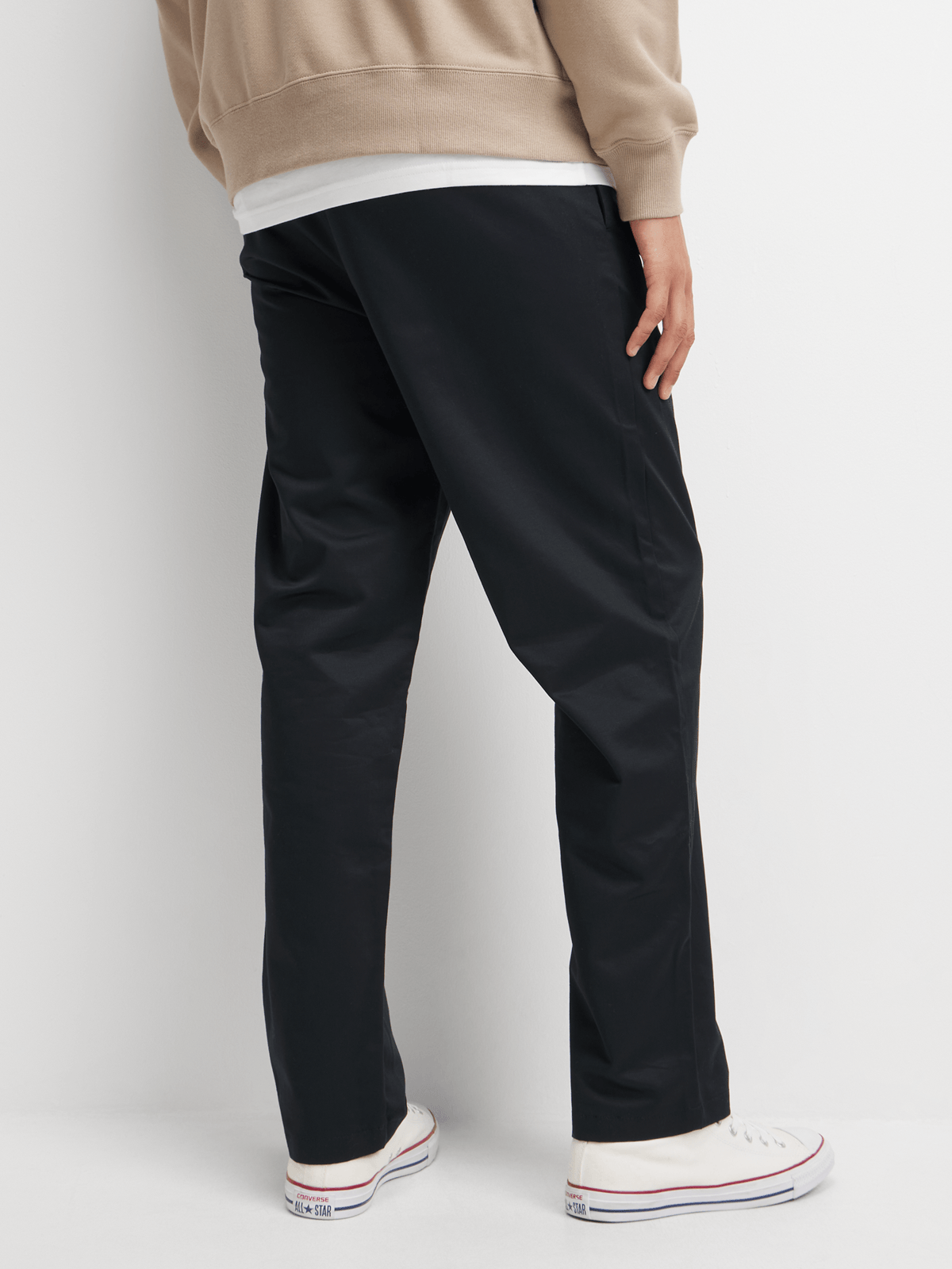 Converse Black Cotton Men's Trouser