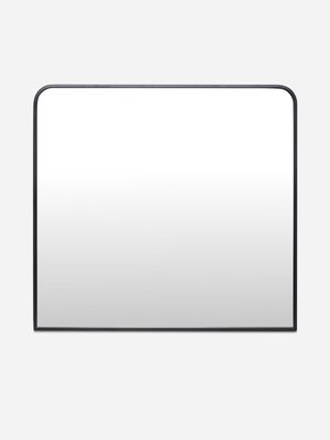 Black Framed Flat Arch Mirror 75 x 70cm
