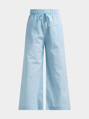 Jet Younger Girls Blue Stripe Woven Pants