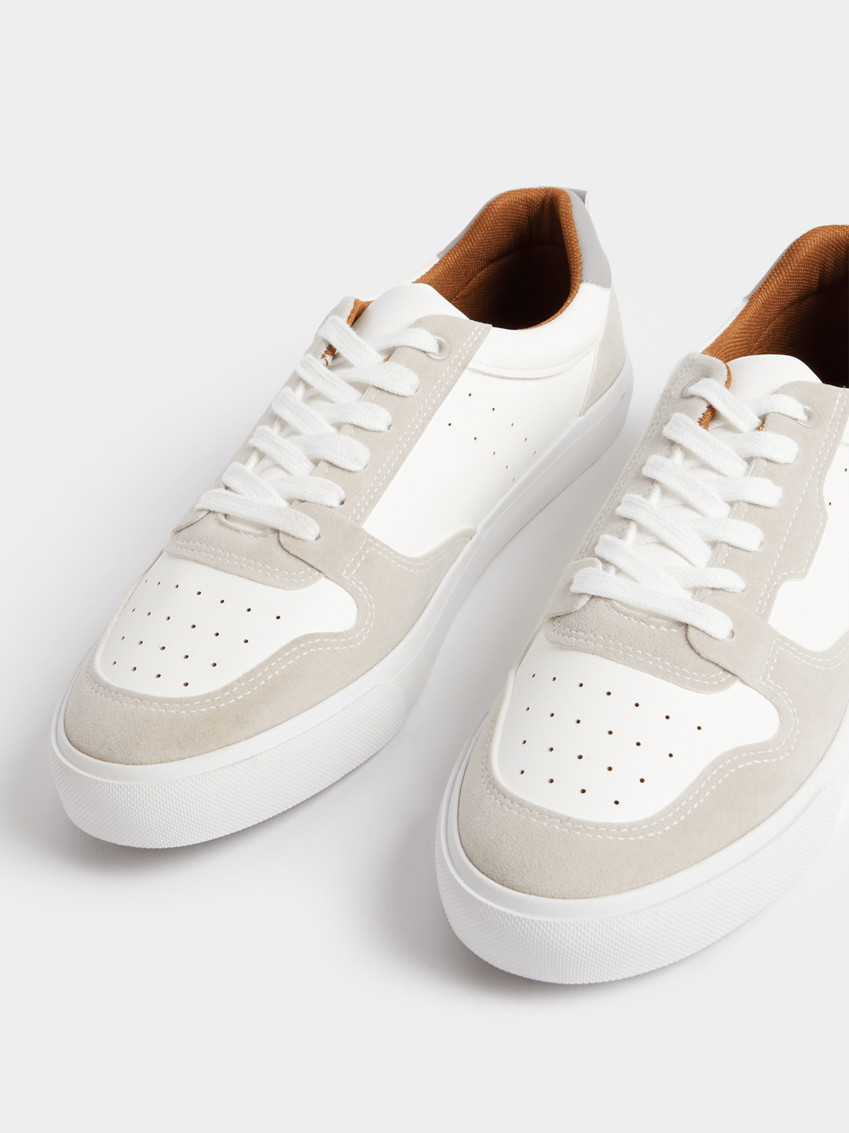 Exact Men's White \u0026 Natural Sneakers | Bash