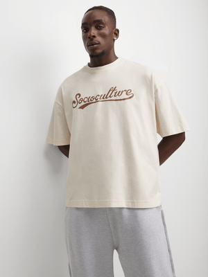 Socioculture Men's Milk Oversized Boxy T-Shirt