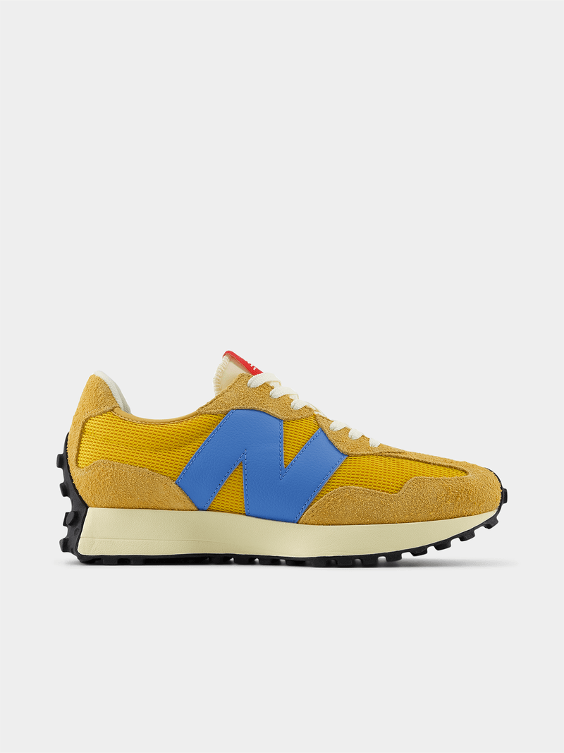 New Balance Men's 327 Yellow/Blue Sneaker | Bash