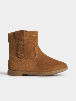 Exact Younger Girl's Brown Western Boots