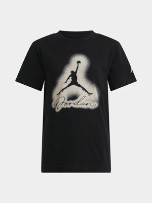 Jordan Unisex Kids MVP Airbrushed Jordan Black T-Shirt