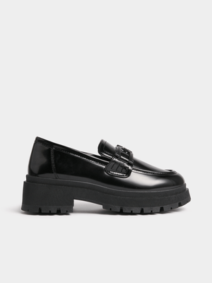 The FIX Women's Black Chunky Loafer