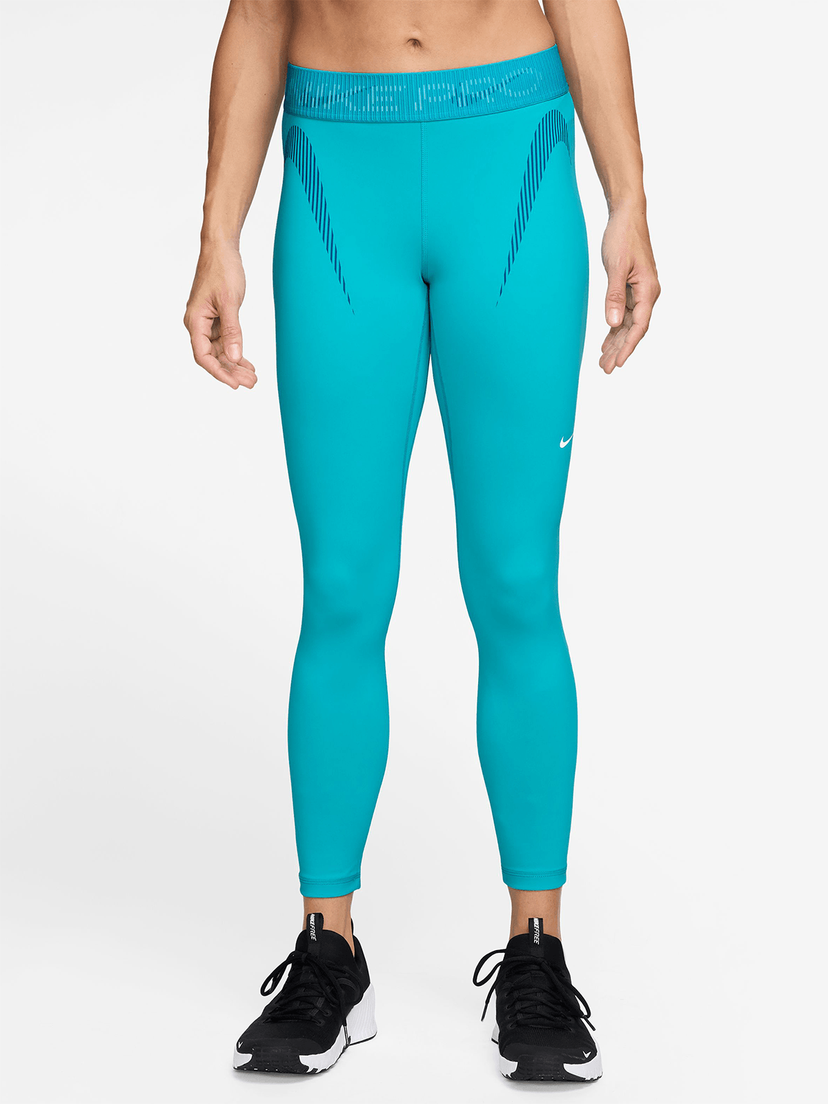 Nike Pro Womens 7/8 Graphic Dusty Cactus/Green Tights Bash