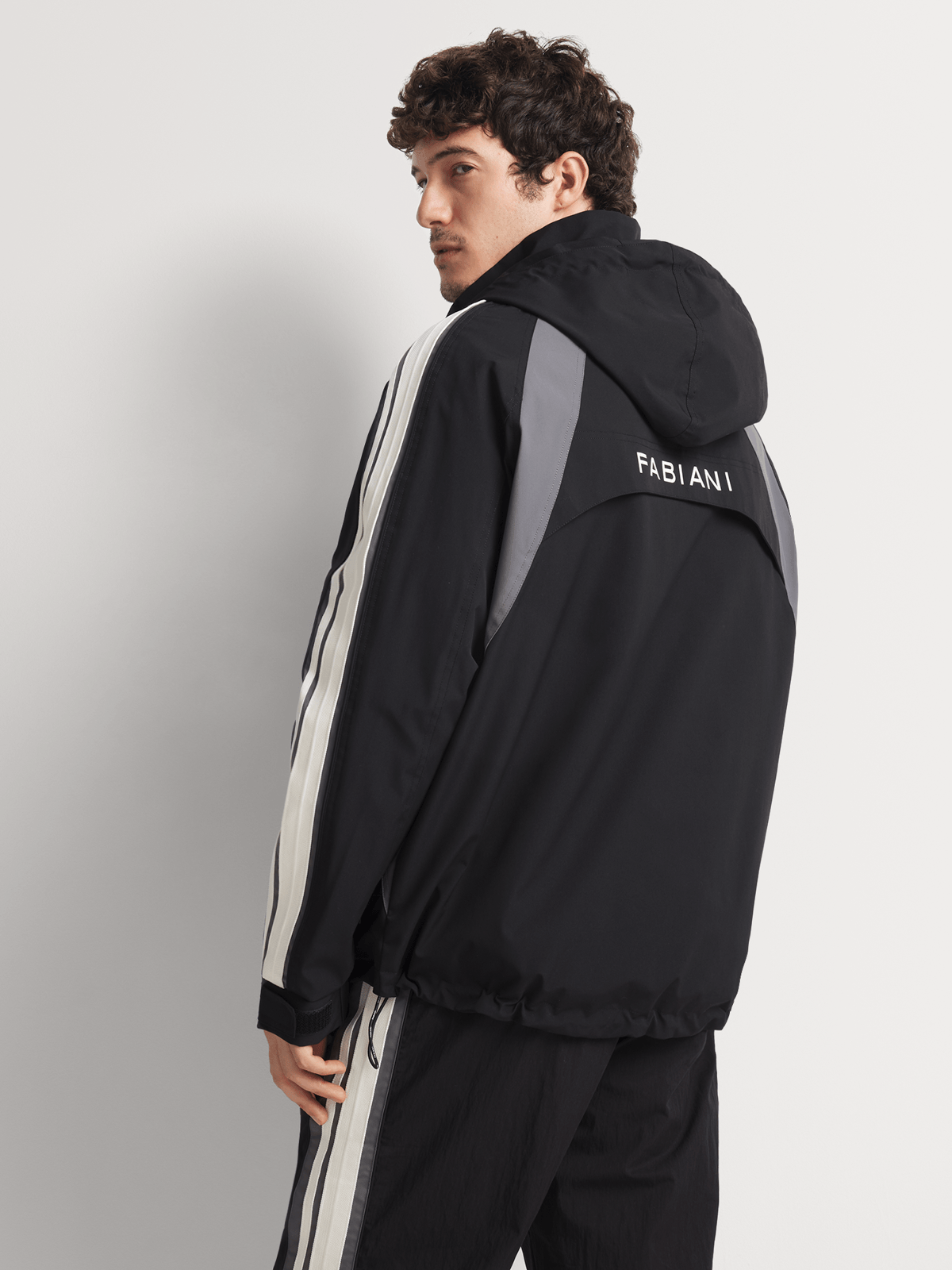 Fabiani Men's Multi Black Zip-Up Sweat Jacket Bash - Main Image