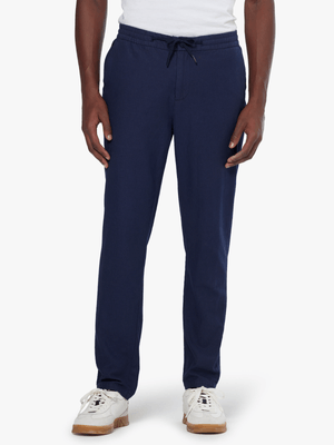Men's Scotch & Soda Navy Core Warren - Cotton/ Linen Pants