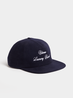 Yarns Unisex Resort Peak Melton Navy Cap