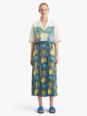 Women's Scotch & Soda Multi Pleated Printed Skirt