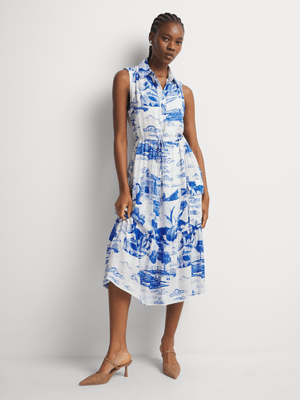 Women's Scotch & Soda Blue Maxi Fluid Utility Dress