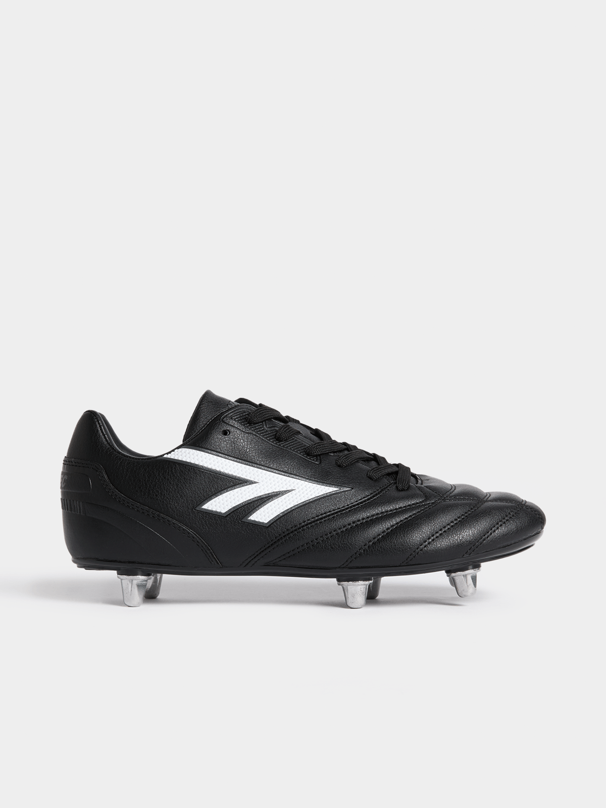 Mens Hi-Tec Squad 6 Stud Black/White Rugby Boots | Bash