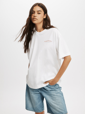 Women's Cotton On White The Boxy Graphic T-shirt