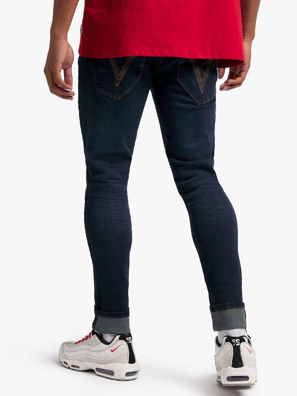 Instagram Redbat Short Jeans Redbat Men's Dark Wash Super Skinny