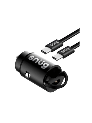 Snug Mini PD Port Car Charger With Type-C Cable - 30W