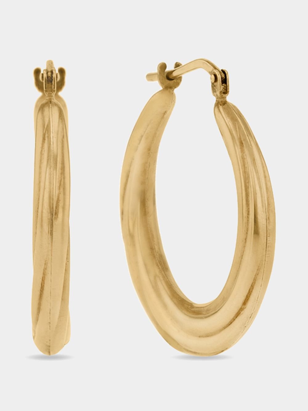 Yellow Gold & Sterling Silver Creole Earrings - Bash: Online Shopping - Shop Clothing, Sports, Home & Electronics Online in SA