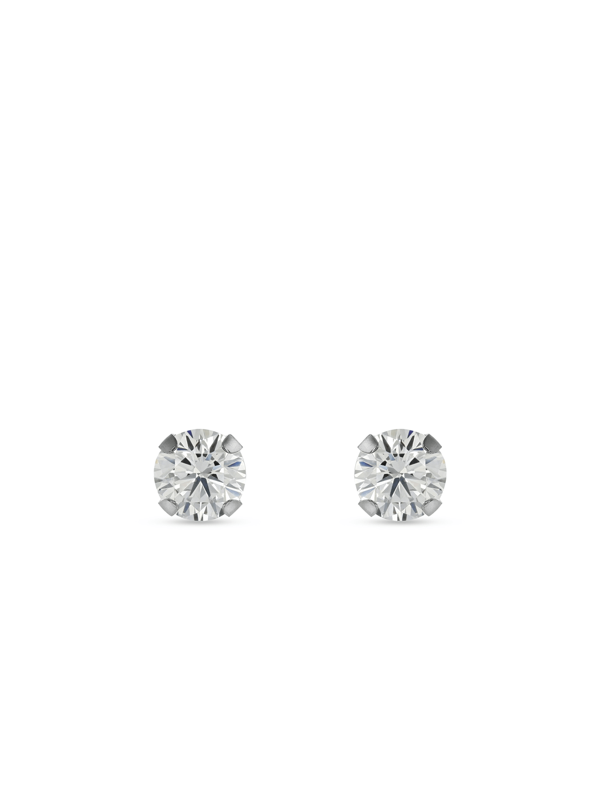 JewelrieShop Stainless Steel Stud Earrings – 8 Pairs, Hypoallergenic, Nickel-Free, Cubic Zirconia In 4 Sizes (4mm-8mm) - View #8
