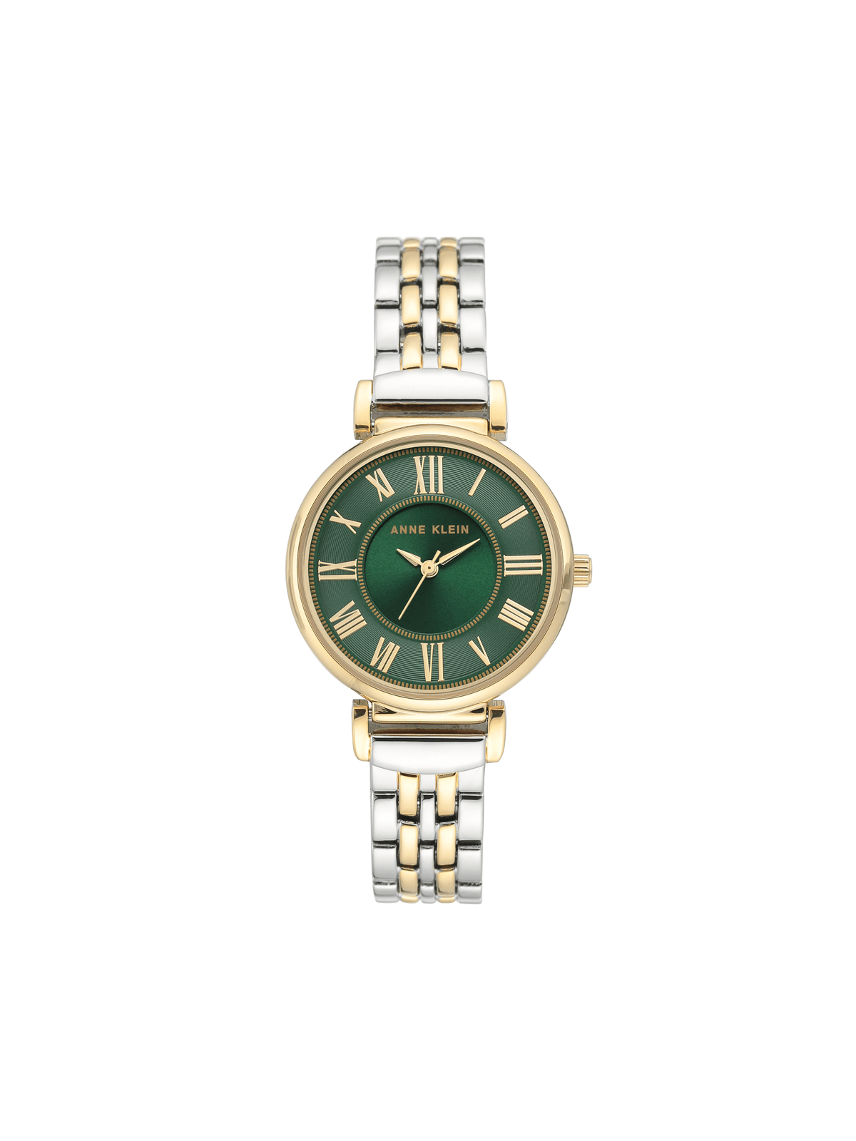 Anne Klein Emerald Dial with Gold Bracelet Watch Reversible Vintage Anne Klein Swiss Made in Roman Dial -can  main image 2