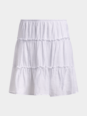 Jet Teen Girls Cream Frill Skirt