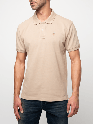 Men's Polo Taupe Essential Pique Golfer