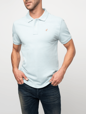 Men's Polo Light Blue Essential Pique Golfer