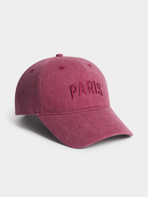 Jet Older Girls Burgundy Paris Baseball Peak Cap