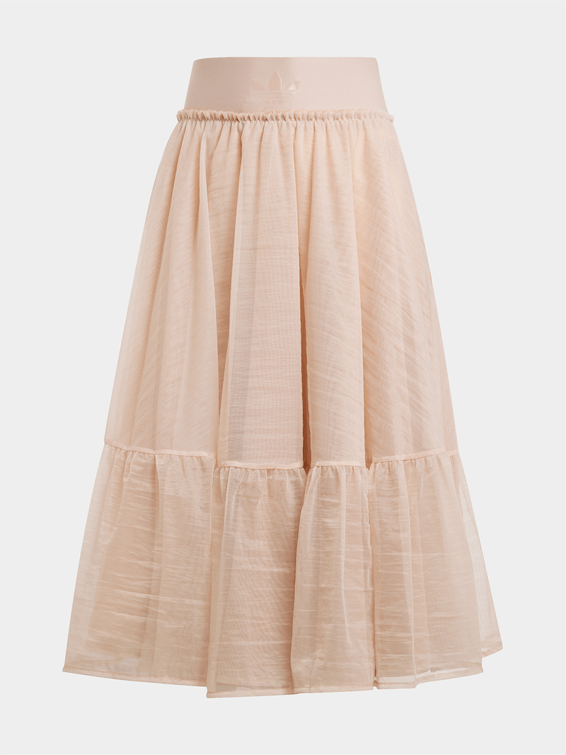 adidas Originals Women's Beige Tulle Maxi Skirt | Bash