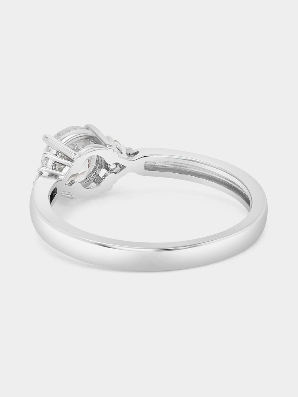 Cheté Sterling Silver Cubic Zirconia Solitaire Trio Ring | Bash