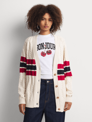 Y&G Oversized Striped Cardigan