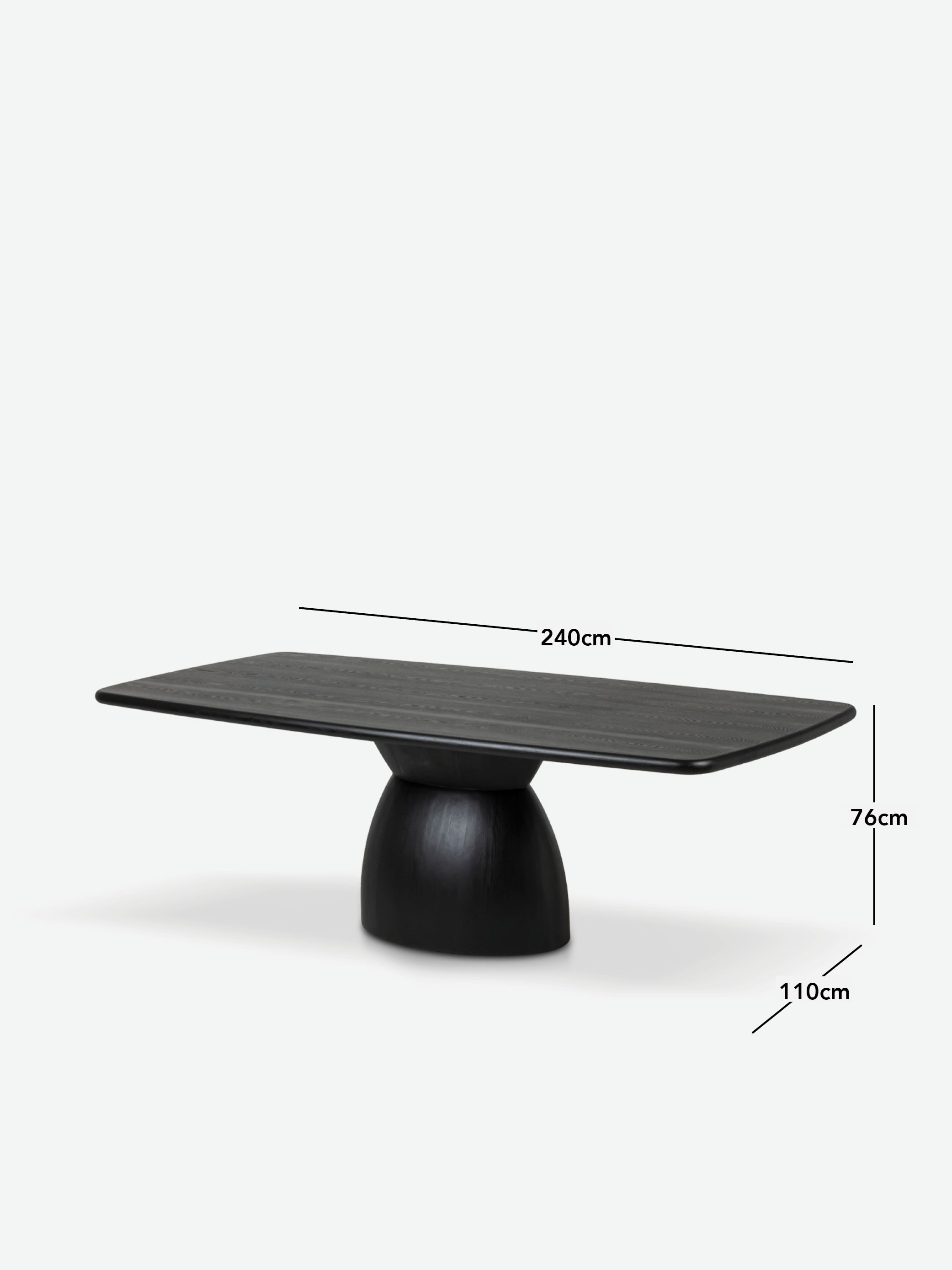 Kim Dining Table 8 Seater Ebony | Bash